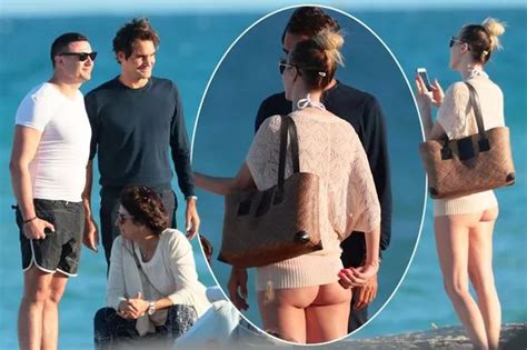 Roger Federer Unwittingly Poses With Female Fan Whose Bare Bum Is On