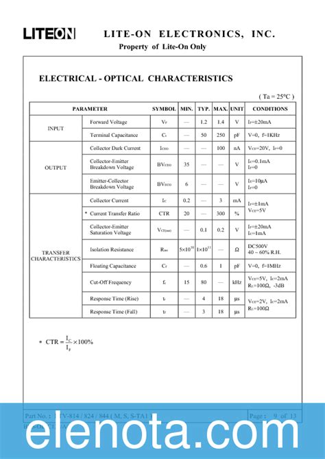 LTV814 Datasheet PDF 425 KB LiteOn Pobierz Z Elenota Pl