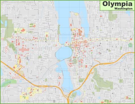 Large detailed map of Olympia - Ontheworldmap.com