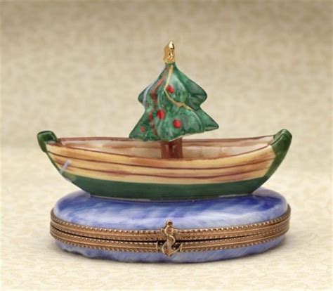 The Cottage Shop Limoges Nantucket Christmas Tree In Boat Box