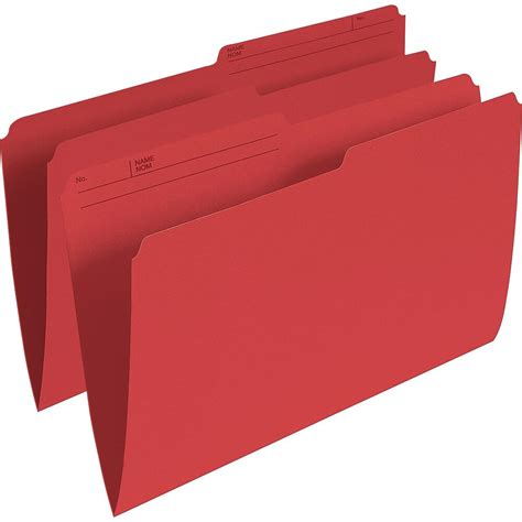 Staples Red File Folders Legal Size 100 Pack Staplesca