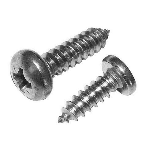 Cross Recessed Pan Head Stainless Steel Self Tapping Screws Zinc Plated