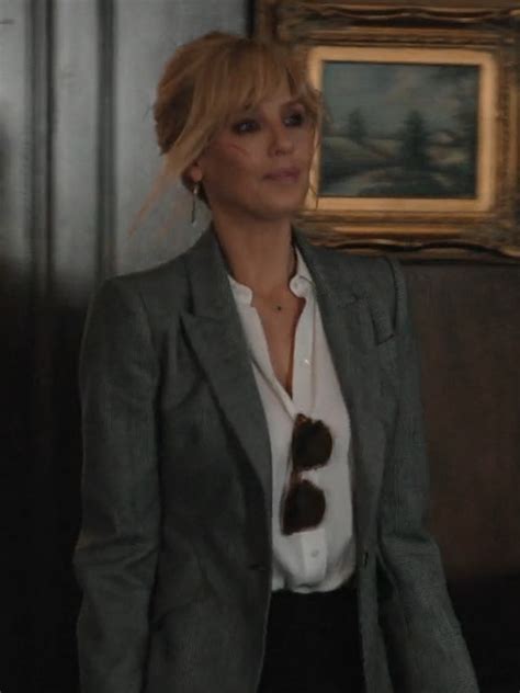 Yellowstone Season Beth Dutton Grey Blazer Hit Jacket