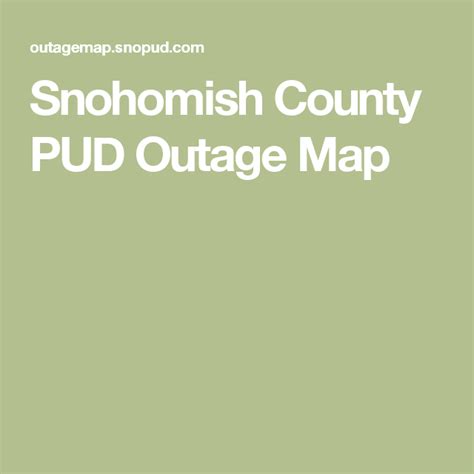 Snohomish Pud Power Outages