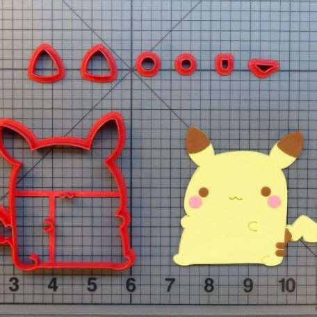 Pokemon Pikachu Face Cookie Cutter Set JB Cookie Cutters