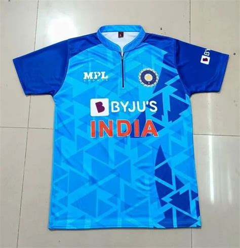 Polyester Unisex Indian Cricket Team Jersey Blue At Rs 300 Piece In