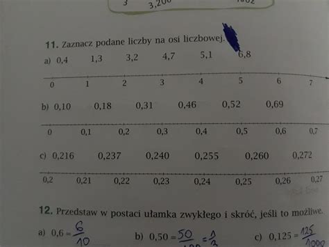 Zaznacz Podane Liczby Na Osi Liczbowej Brainly Pl