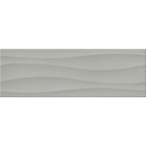 Marta Gris Waves Ceramic Wall Tile 8 X 24 In The Tile Shop