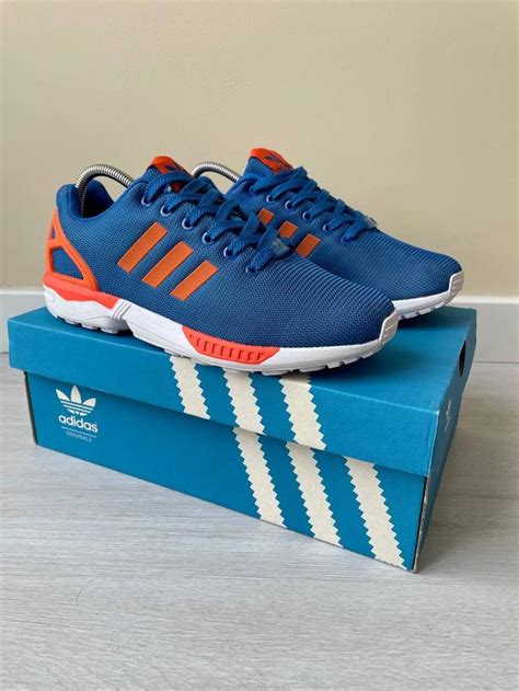 Купить Мужские кроссовки Adidas ZX FLUX синие в сеточку, летние ...