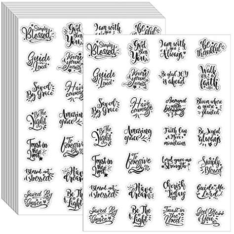 840 Pieces Inspirational Clear Bible Verse Stickers Clear Sticker Motivational Verse Encouraging