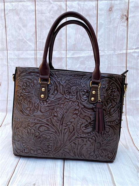 Dark Brown Leather Bag - Etsy