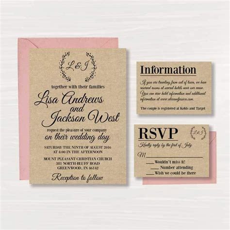 Free Printable Online Wedding Invitations Templates Free Printable