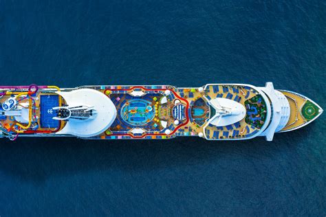 Straight Aerial View Of Navigator Of The Seas Royal Caribbean Cruise