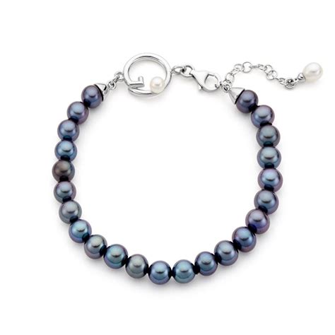 Bracciale Di Perle Nere Perle D Acqua Perle Bracciali