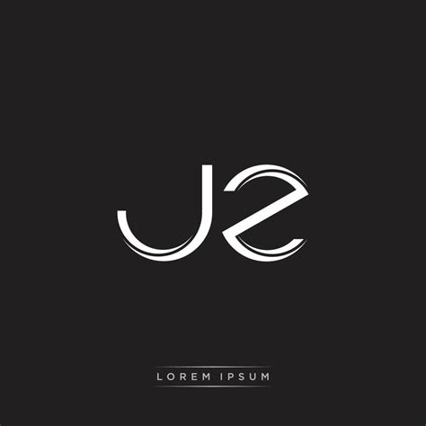 Jz Initial Letter Split Lowercase Logo Modern Monogram Template