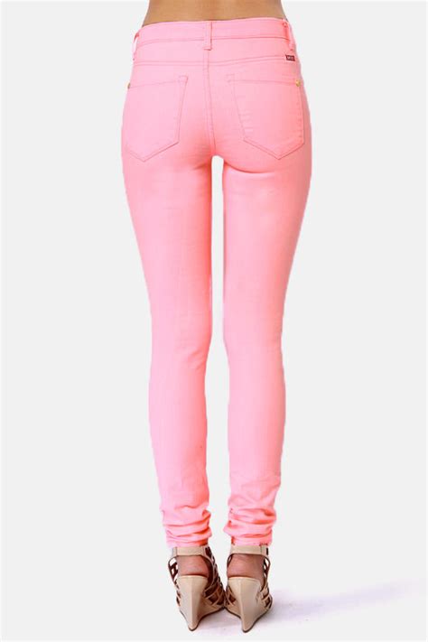 Moto Braxton Jeans Skinny Jeans Neon Pink Jeans 63 00