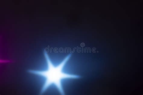 Blue Star Shaped Shining Lights On An Abstract Scene Stock Illustration