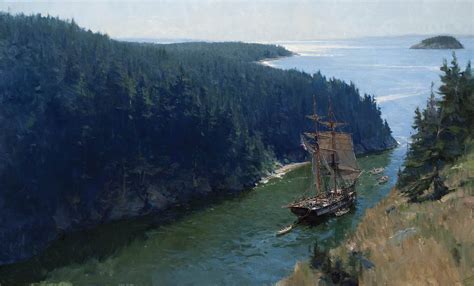 Christopher Blossom (b. 1956) - The U.S. Brig PORPOISE Transiting ...