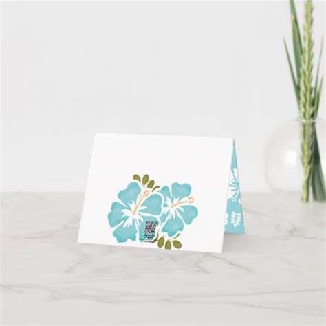 Blue Hibiscus Thank You Notes Cards Zazzle