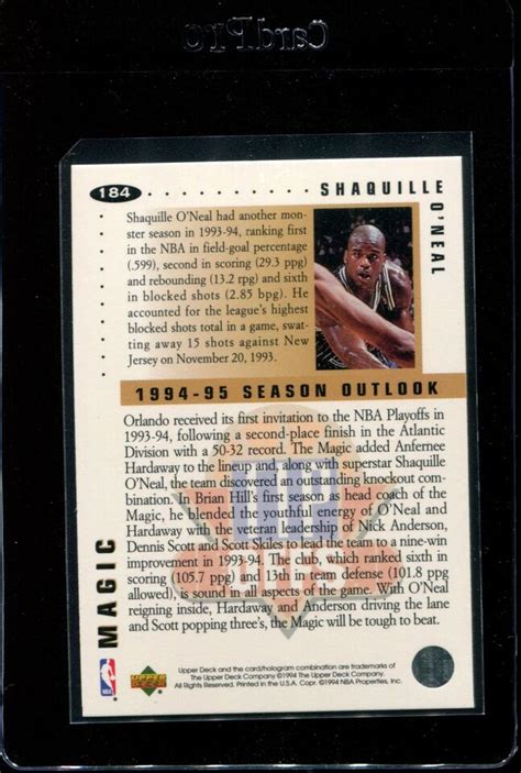 Collector S Choice Gold Signature Shaquille O Neal Hof Nm