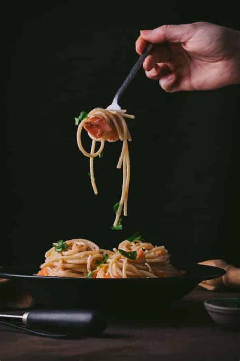 Spaghettis au saumon fumé et citron