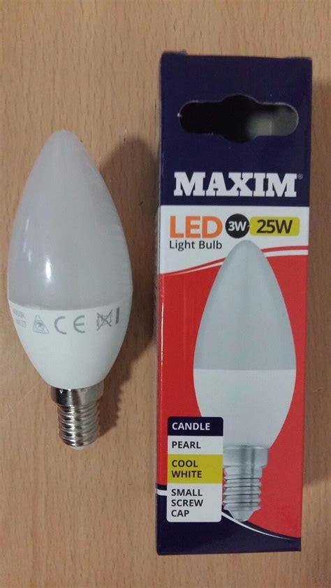 Maxim Led Candle Bulb W W W E Ses Warm Cool Day White W W