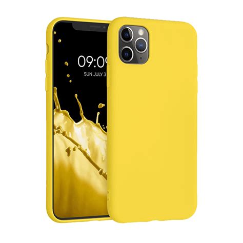 Liquid Silicone Iphone 11 Pro Case Yellow Caseface