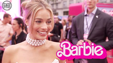 Barbie UK Premiere Interviews Margot Robbie Ryan Gosling Greta