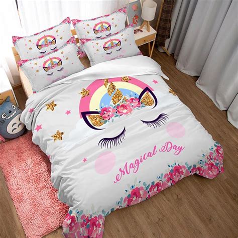 Licorne Parure de Couette 3D Imprimé 1 Housse de Couette 220 x 240 cm