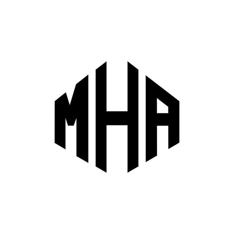 MHA letter logo design with polygon shape. MHA polygon and cube shape ...