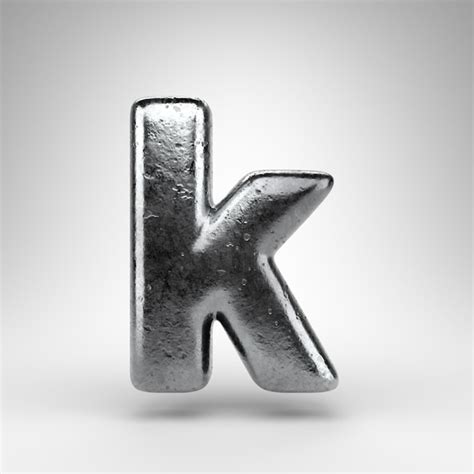 Premium Photo Letter K Lowercase On White Background Iron D