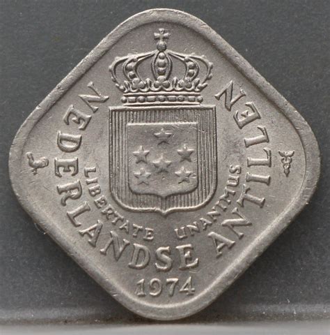 5 Cent 1974 Nederlandse Antillen Mooi Frisia Numismatica