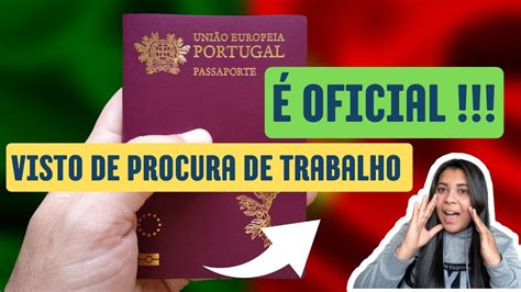 Visto De Procura De Trabalho Publicado Youtube