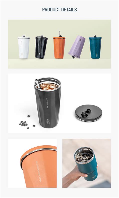 Tyeso Ts A Ml Vacuum Insulated Tumbler Keep Cold And Hot With Straw Botol Mug Water