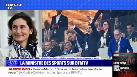 Il y a un temps pour tout la ministre des Sports réagit au