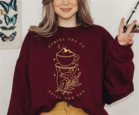 SJM Suriel Tea Co Sweatshirt ACOTAR Sweatshirt A Court Of Etsy