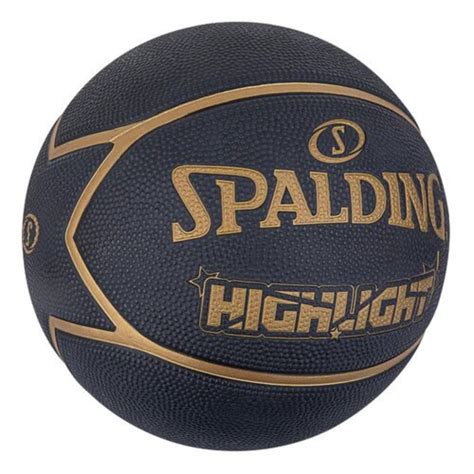 Ripley BALÓN BASKETBALL SPALDING HIGHLIGHT TAMAÑO 7 NEGRO DORADO