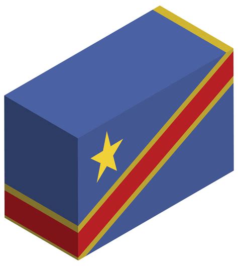 National flag of Democratic - Isometric 3d rendering. 16592273 Vector ...