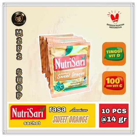 NutriSari Minuman Serbuk Rasa Sweet Orange Sachet 14 Gr Kemasan