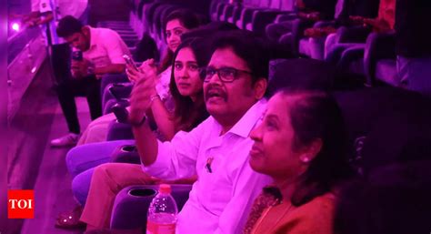 Meena And Ks Ravikumar Watch Rajinikanths Muthu Re Release Tamil