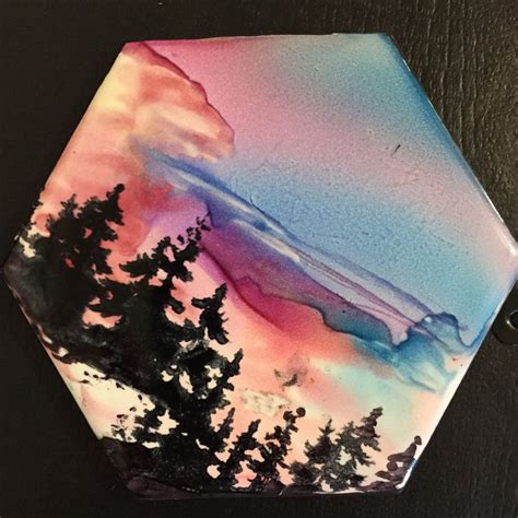 Ink On Tile Deb Boudreau Sleepless Nights Alcohol Ink Art Alcohol