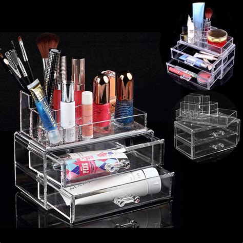 New Drawers Acrylic Clear Makeup Cosmetic Organizer Display Storage