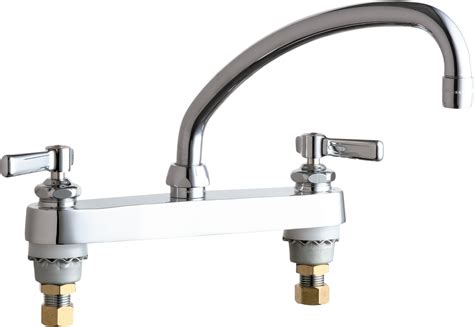 Deck Mounted Manual Faucet With 8 Centers Chicago Faucets