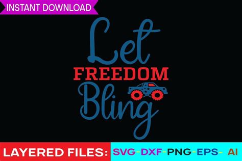 Let Freedom Bling Svg Cut File Graphic By Roni Designer · Creative Fabrica