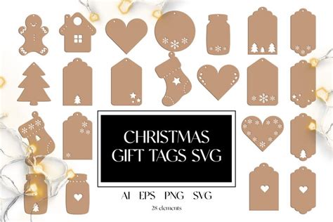 Christmas Gift Tags SVG