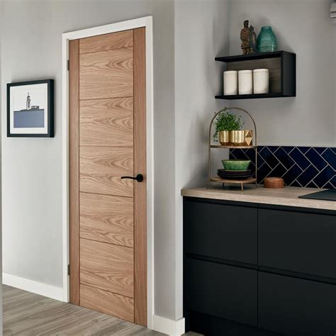 Howdens Linear Oak Door Howdens