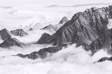 Mountains in Clouds Royalty-Free Stock Photo