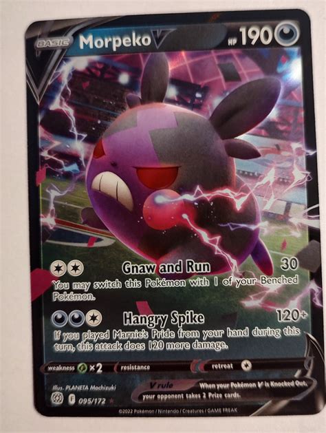 Morpeko V Full Art Ultra Rare Swsh Brilliant Stars Pokemon