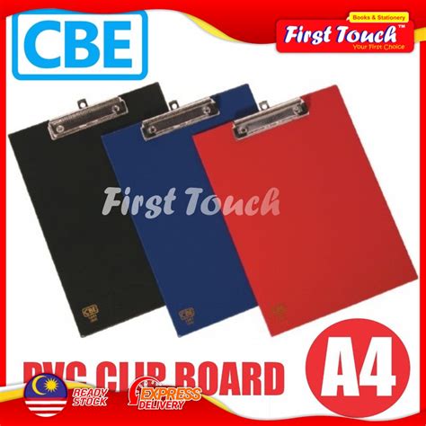 Cbe Pvc Clip Board A4 1341 Pvc Paper Clip Board A4 文件夹板 Stationery