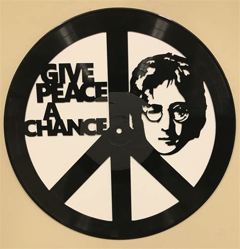 Laser Cut John Lennon Give Peace A Chance Vinyl Record Album Etsy